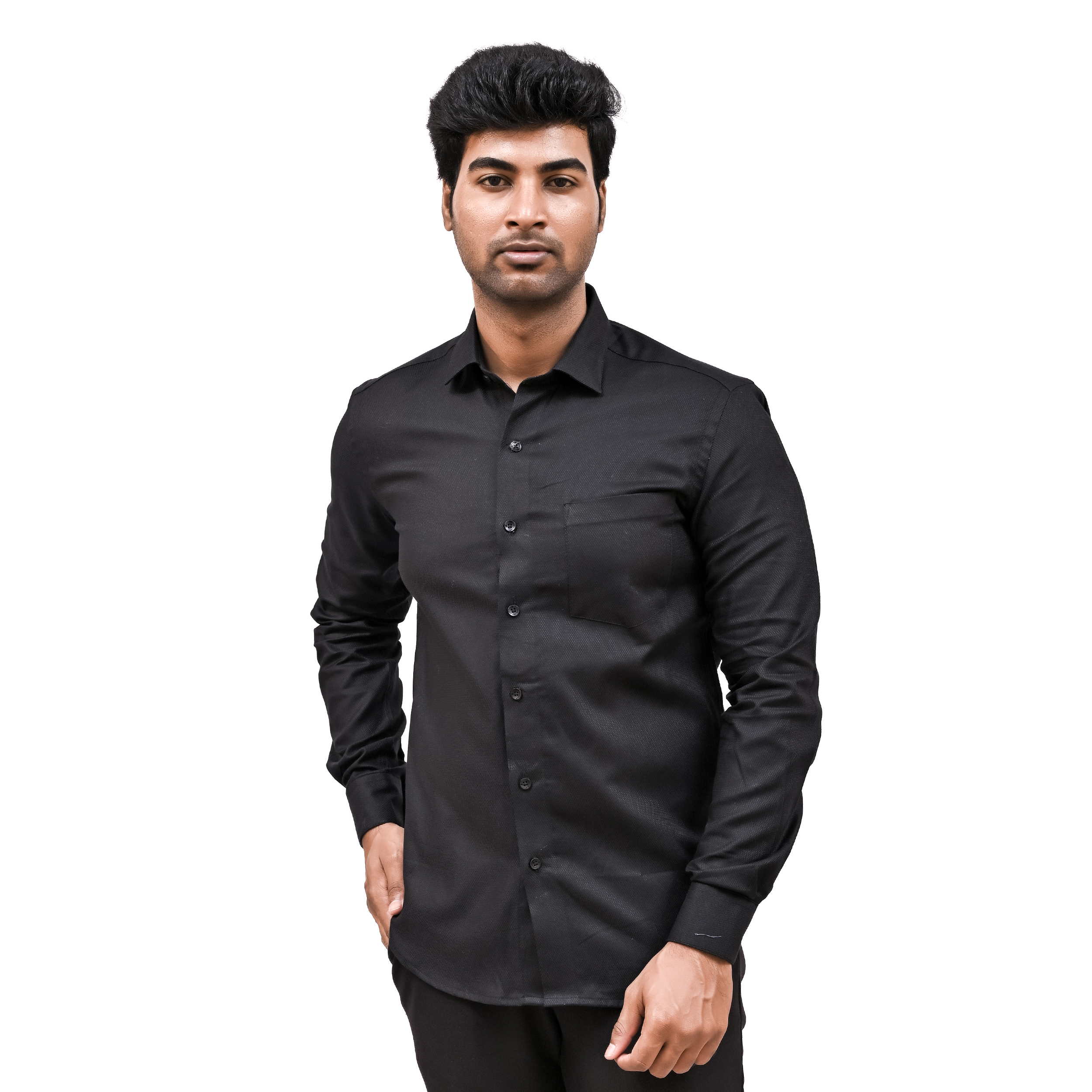 MEN'S PREMIUM  PNV BLACK SHIRT