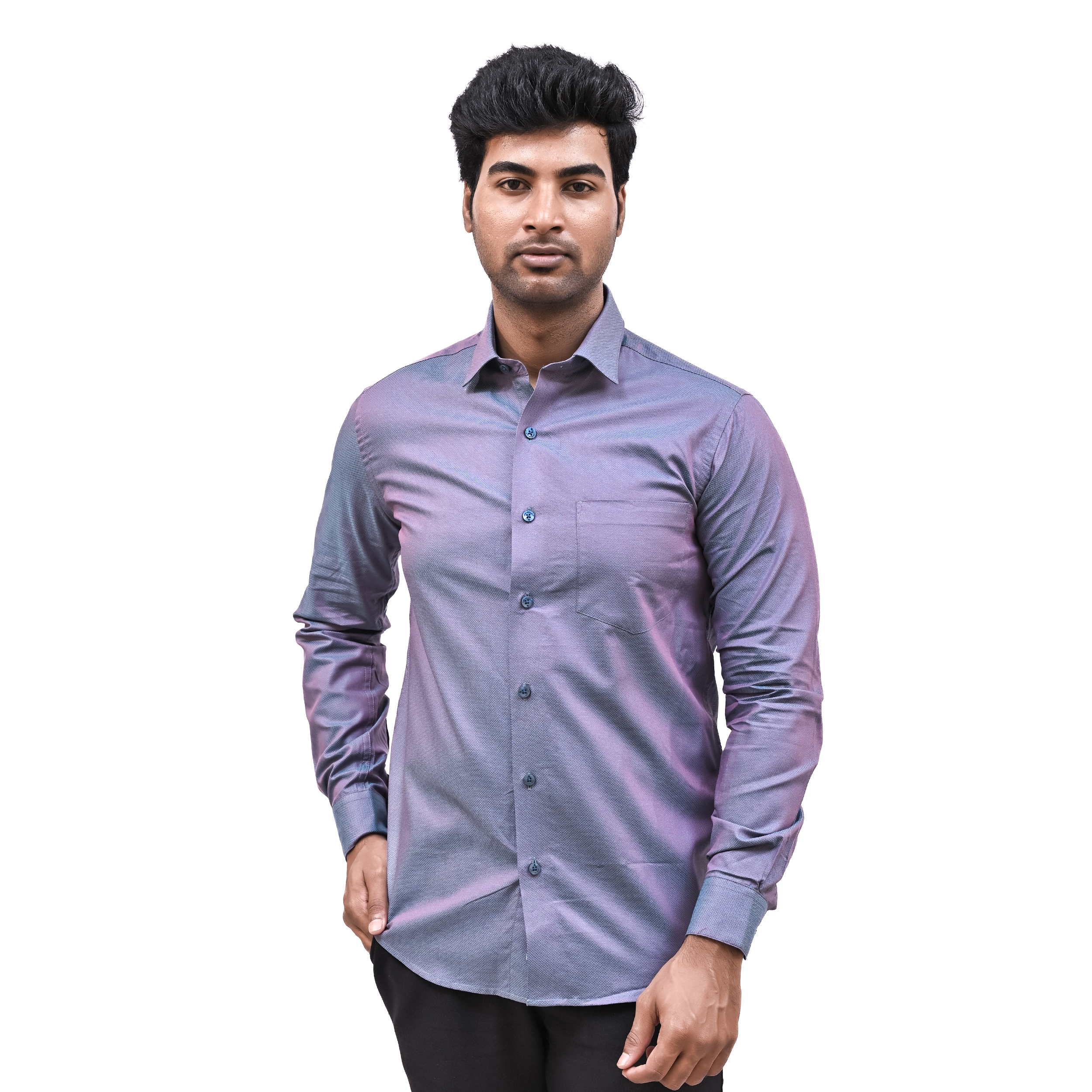 MEN'S LAVENDER GREY PREMIUM SHIRT